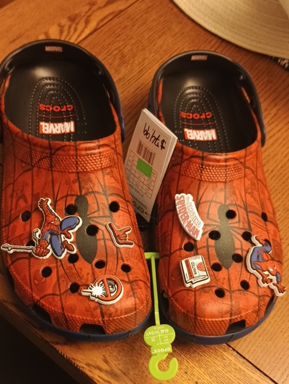 New Crocs Marvel Spiderman Web Classic Clog Multiple Sizes